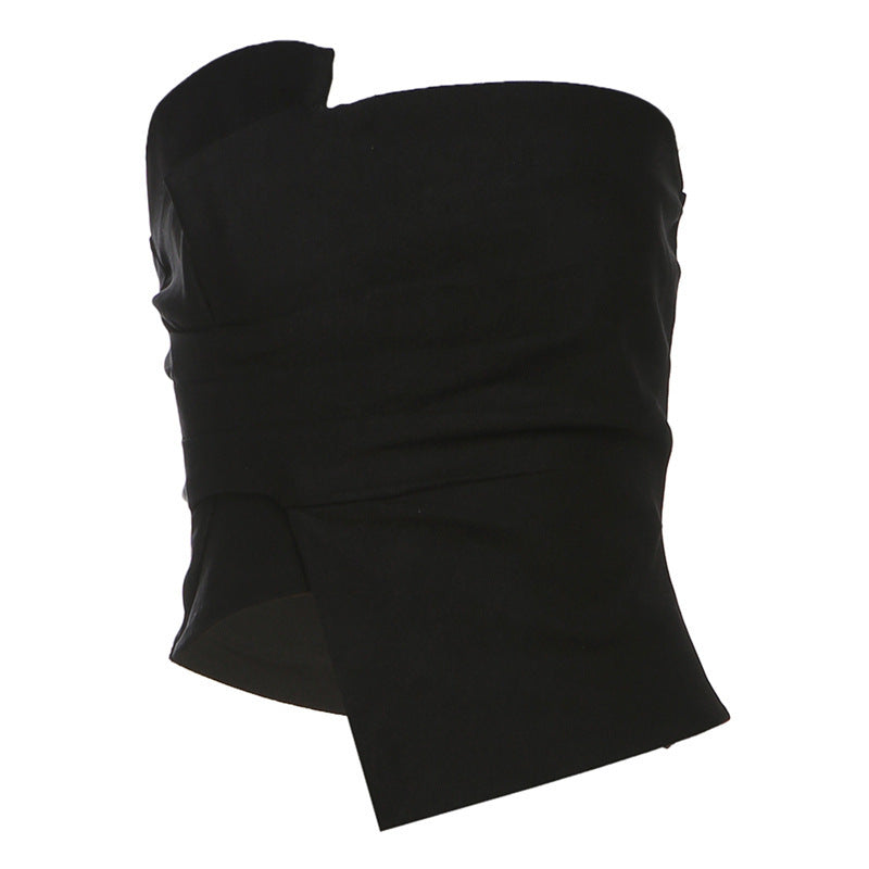 Dame Bustier top med trendy indpakningsdesign Stilla