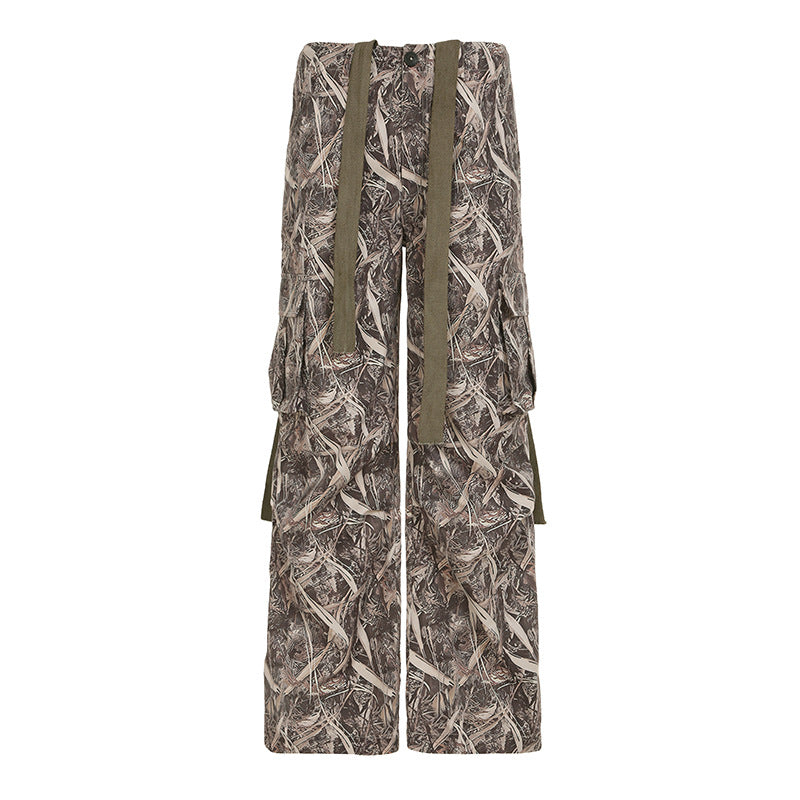 Dame Cargo-bukser med alsidigt camouflage-design og praktiske lommer Skovae