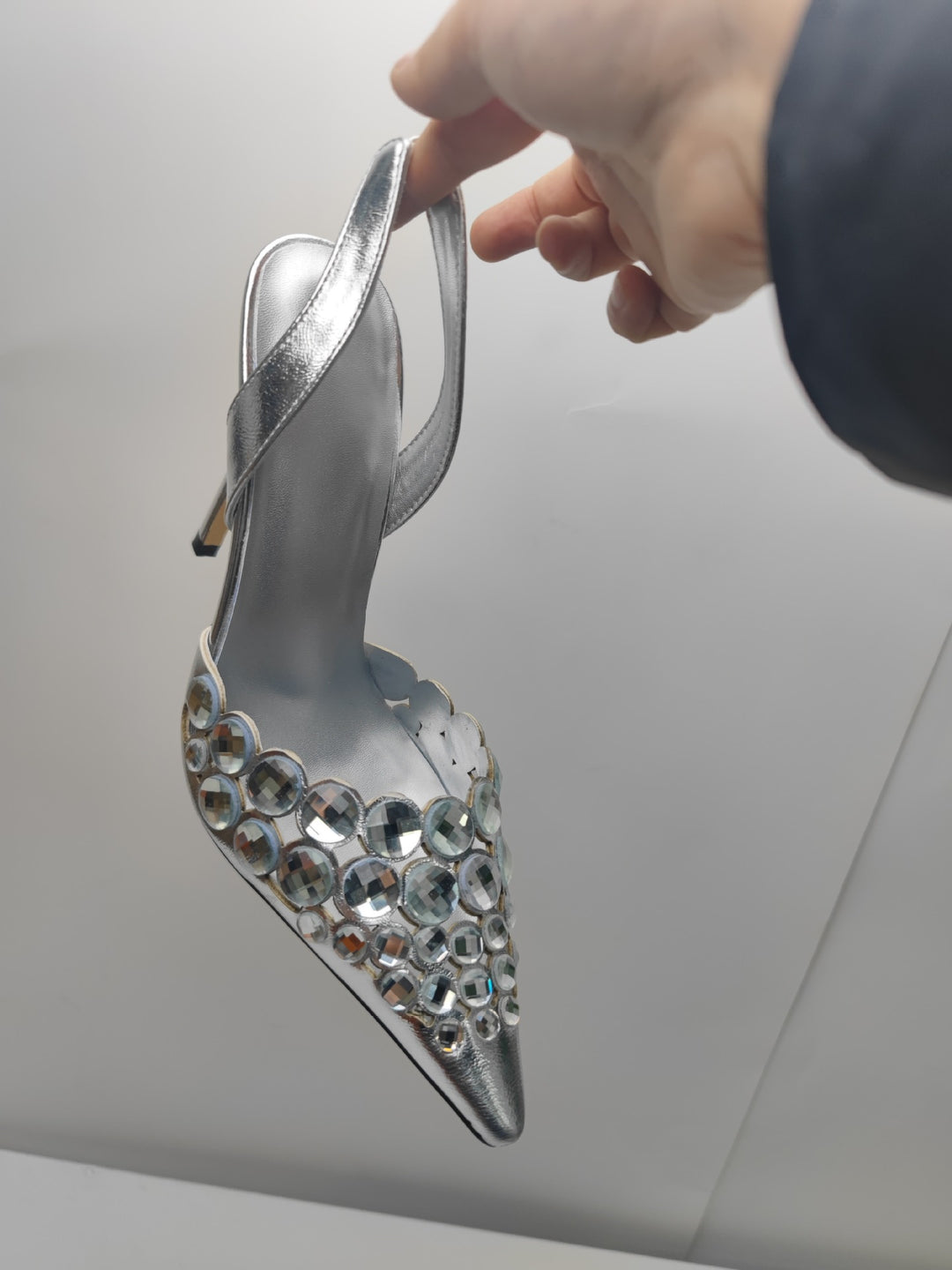 Femme Elegant Strass-besatte Slingback-hæle Stilla
