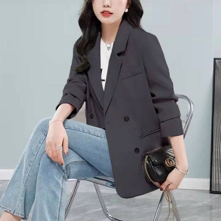 Kvinders stilfulde oversized blazer med dobbelt knapfane og stilfulde detaljer Stilla