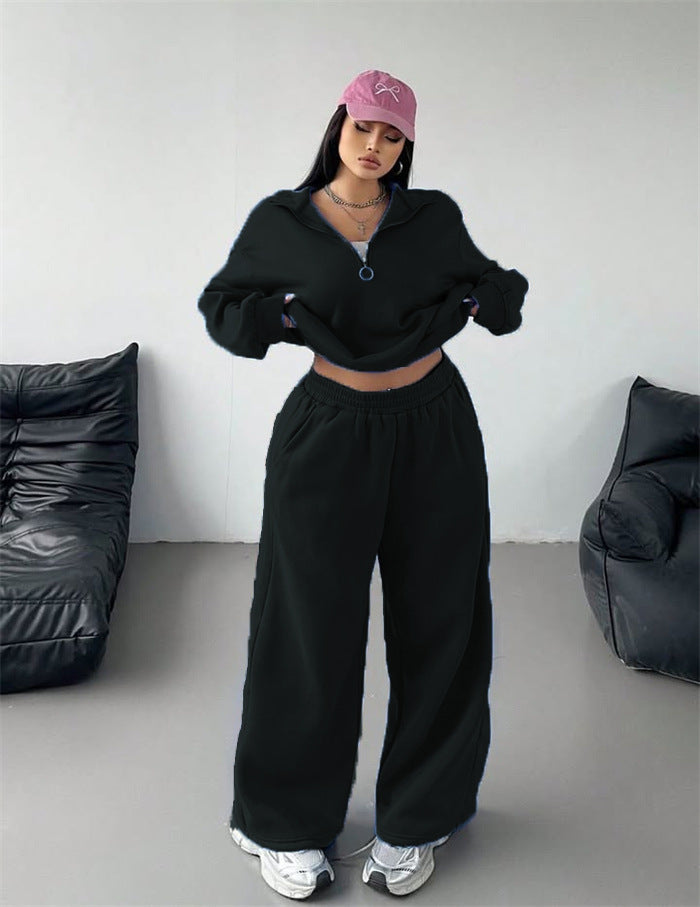 Kvinders sporty hættetrøje og sweatpants sæt Skovae