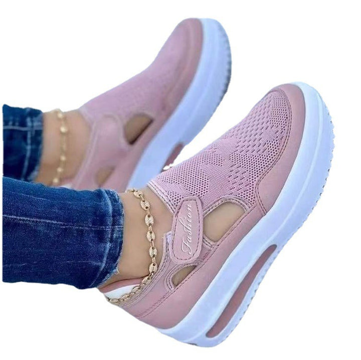 Dame behagelige Slip-On sneakers med åndbart netdesign og elastisk sål Stilla