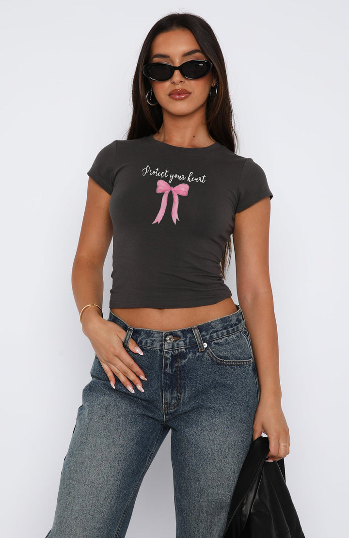 Dame behageligt crop-top med moderne print Skovae