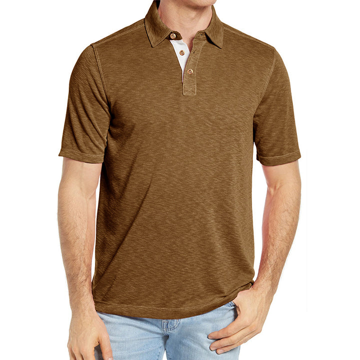 Herrer Polo-Shirt med elegante knapper og blødt stof Stilla