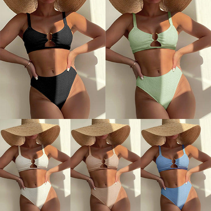 Dame Zvejdelt Bikini-sæt med innovativt knudedesign Skovae