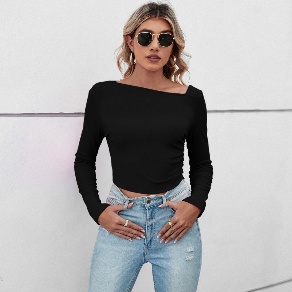 Kvinders crop top med elegant design og sofistikerede flæse detaljer Stilla
