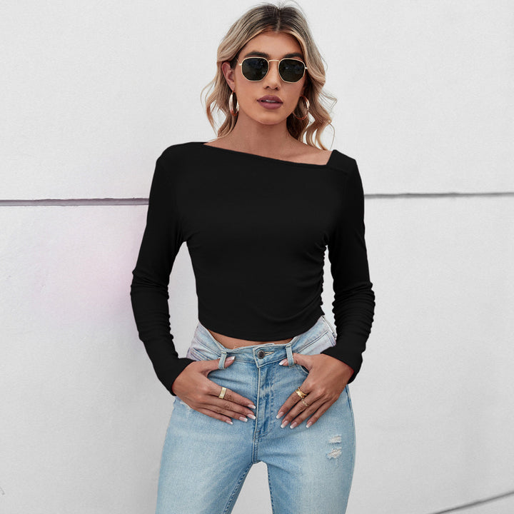 Kvinders crop top med elegant design og sofistikerede flæse detaljer Stilla