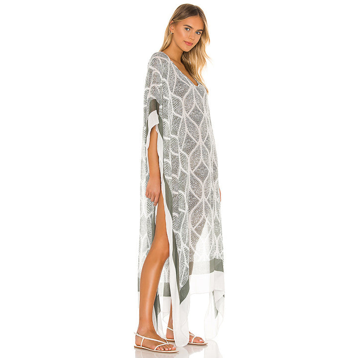 Dame Kaftan med åbent design og elegant snit Stilla