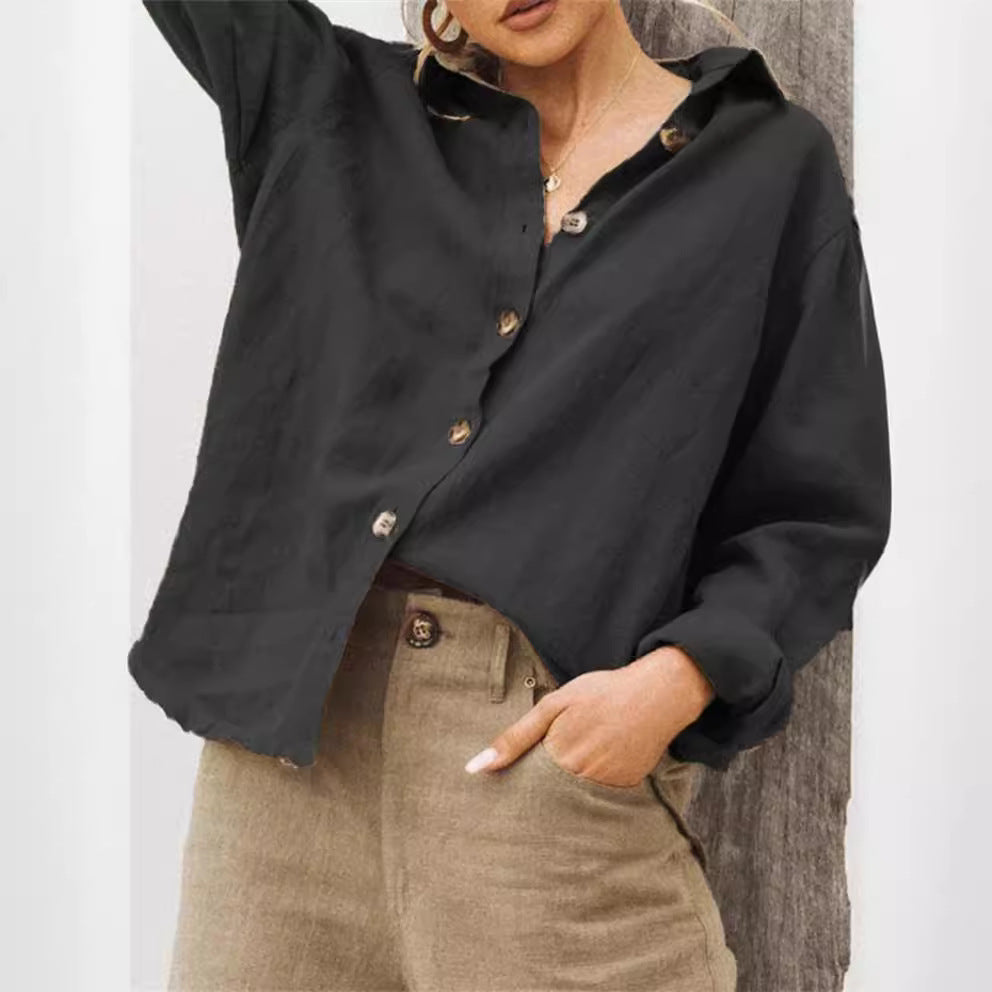 Damer Let og luftig bluse i oversized stil Stilla