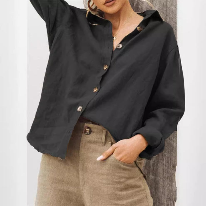 Damer Let og luftig bluse i oversized stil Stilla