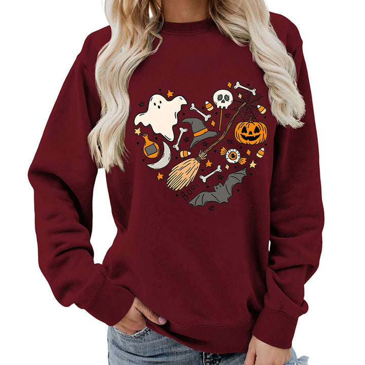 Kvinders Halloween Sweatshirt med Kreativt Design Stilla