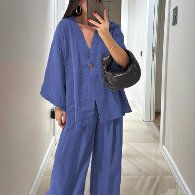 Dame Let og luftig Loungewear kombination med vid pasform Stilla