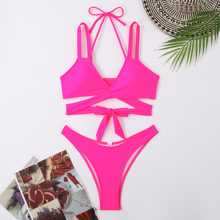 Dame Bikini sæt med moderne krydsdesign og justerbare stropper Stilla