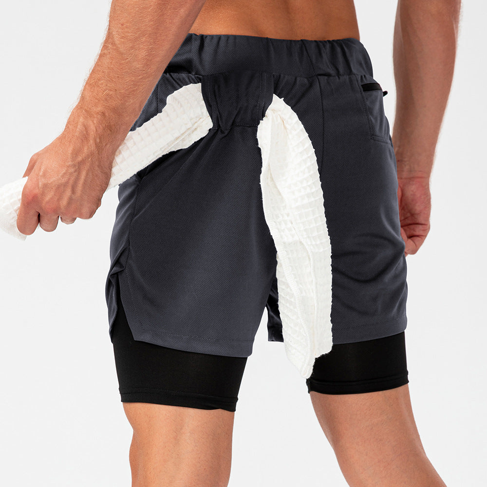 Herrer Sportlige Funktionsshorts med indershorts og justerbar talje Stilla