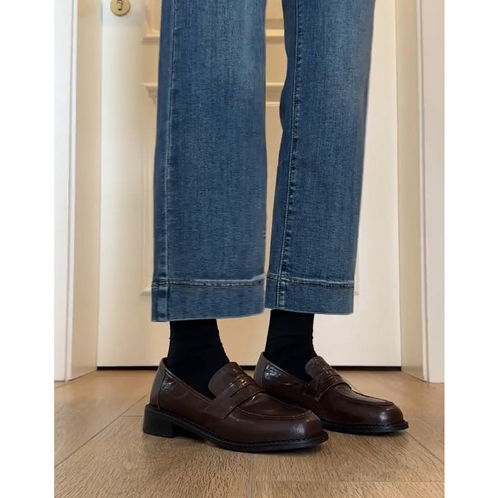 Dame klassiske læder slippers med tidløst stil Stilla