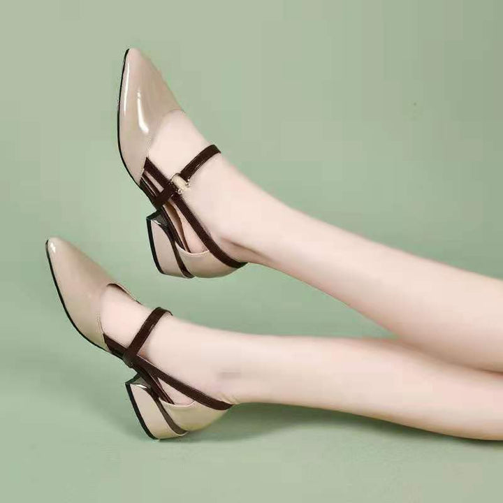 Dame Elegante Slingbacks med spids tå og stabil hælkonstruktion Stilla