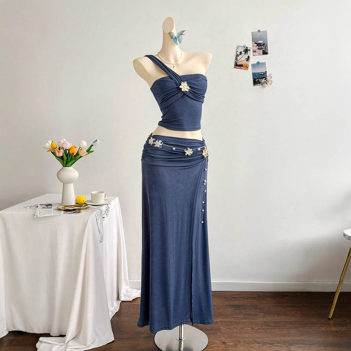 Dame elegant sommerkjole med floral detalje Skovae