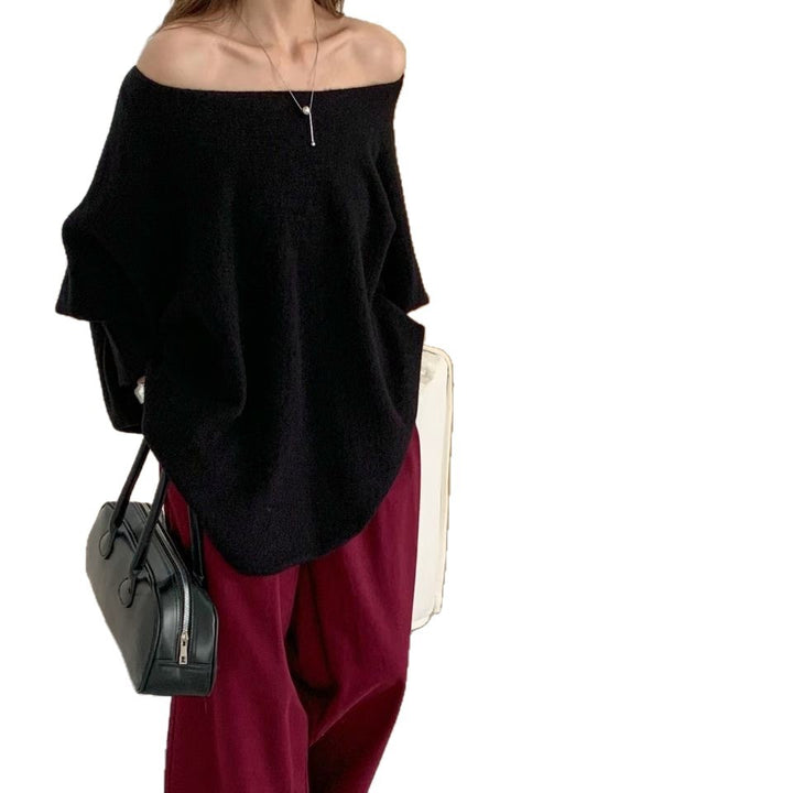 Kvinders oversized strikket sweater med en afslappet skæring og dramatiske ærmer Stilla