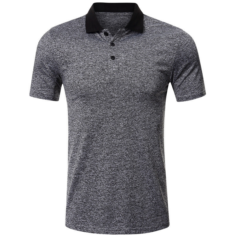 Herrer kortærmet polo-shirt med struktureret stof og kontrastkrave Stilla