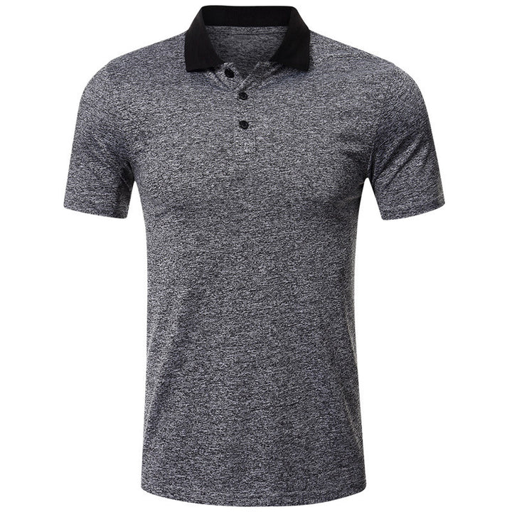 Herrer kortærmet polo-shirt med struktureret stof og kontrastkrave Stilla