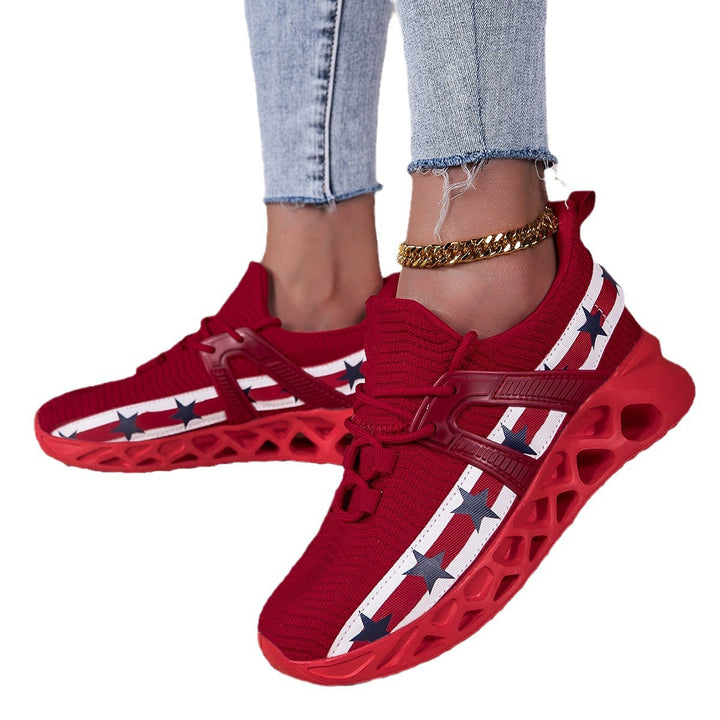Damer Stilfulde Sport Sneakers med Åndbart Strik-Ovenmateriale Stilla