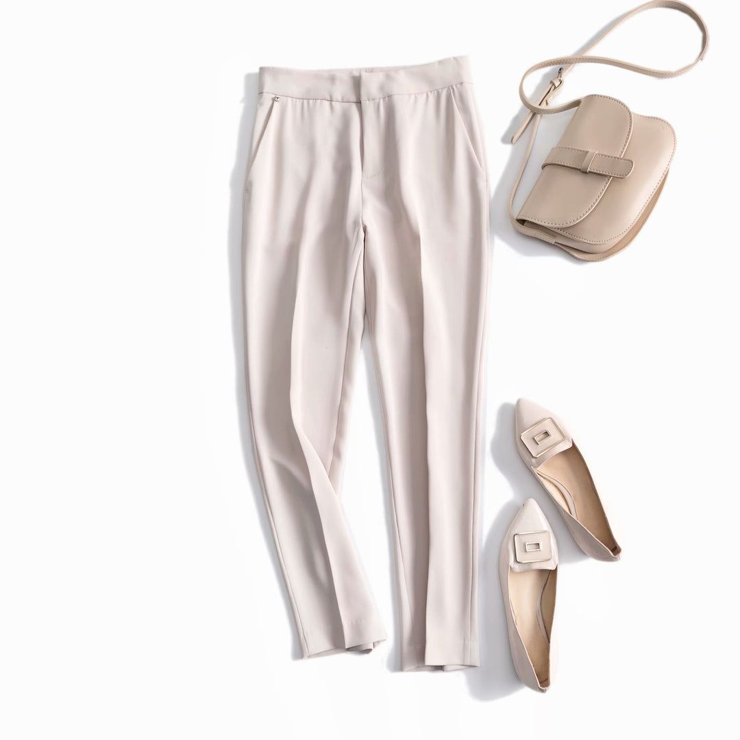 Dame elegante chinos med justerbar talje Stilla