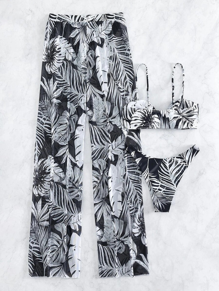Dame bikinisæt med blomstret design Stilla