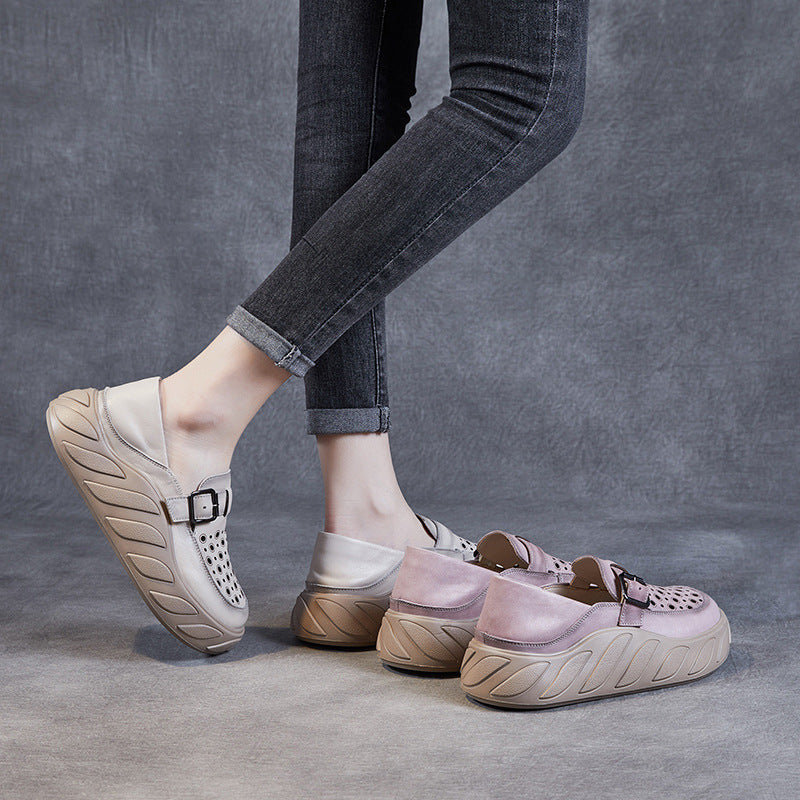 Dame Casual Slipper Loafers med åndbart perforeret design Stilla