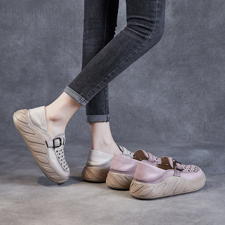 Dame Casual Slipper Loafers med åndbart perforeret design Stilla
