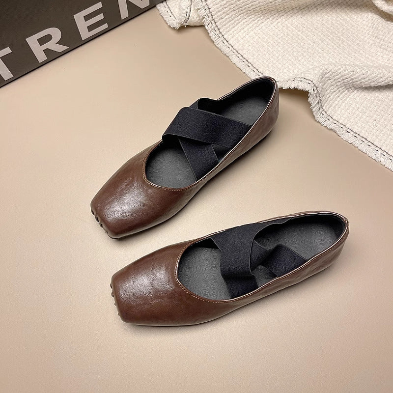 Dame Elegante Ballerinas med innovative tværremme Stilla