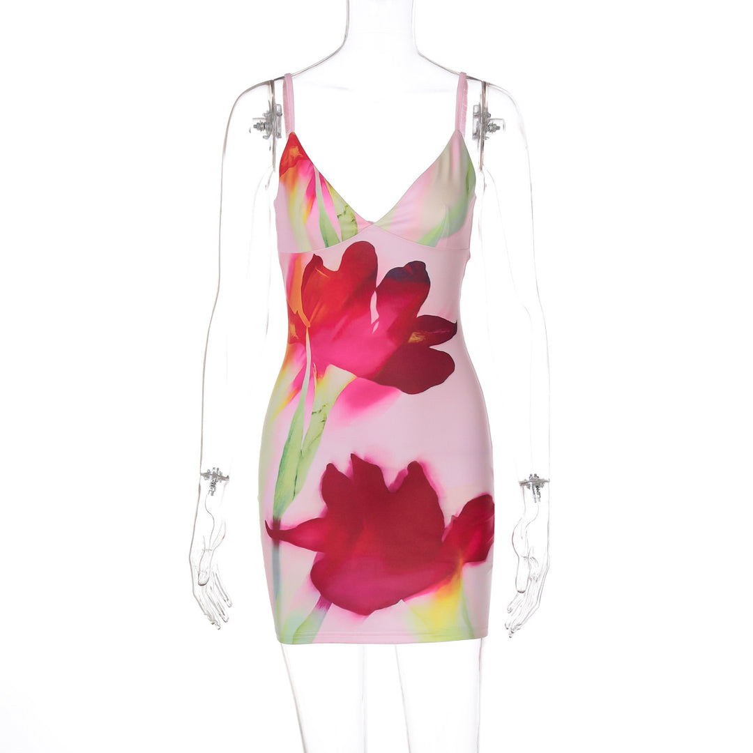 Dame Floral Motiveret Sommerkjole Stilla