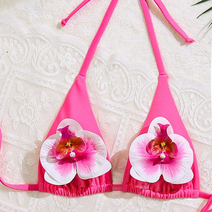Dame Floral dekoreret Triangel-Bikini Skovae