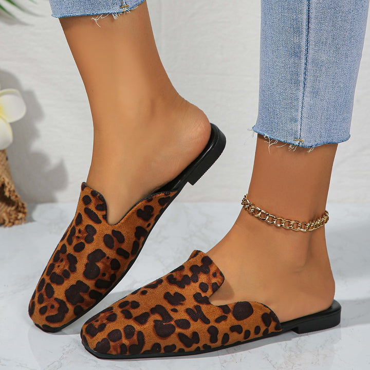 Dame Mønstrede Clogsandaler med chic Leopardsprint og fleksibel Sål Stilla