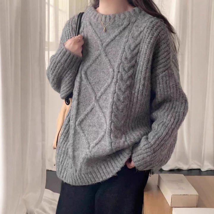 Kvinders hyggelige oversized sweater lavet af fin strik Stilla