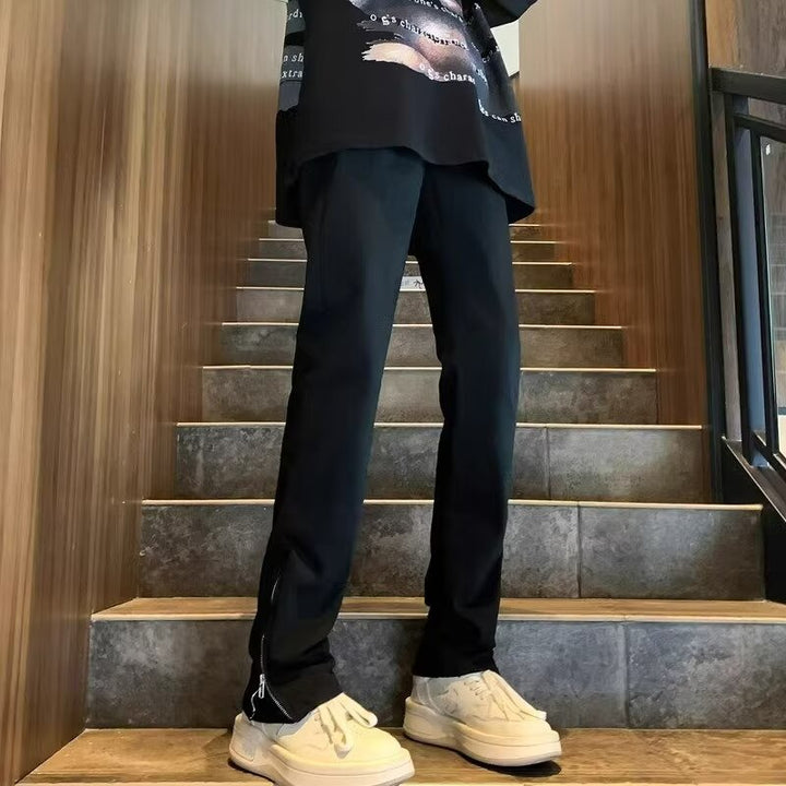 Herrer komfortable Slim-Fit Cargo-bukser med praktiske lynlåslommer og elastisk talje Stilla