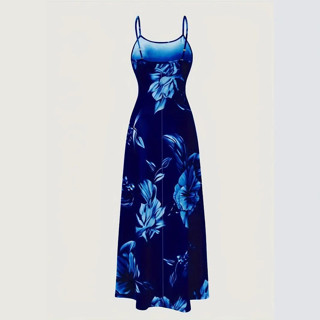 Dame maxikjole med elegant blomsterprint og moderne snit Stilla