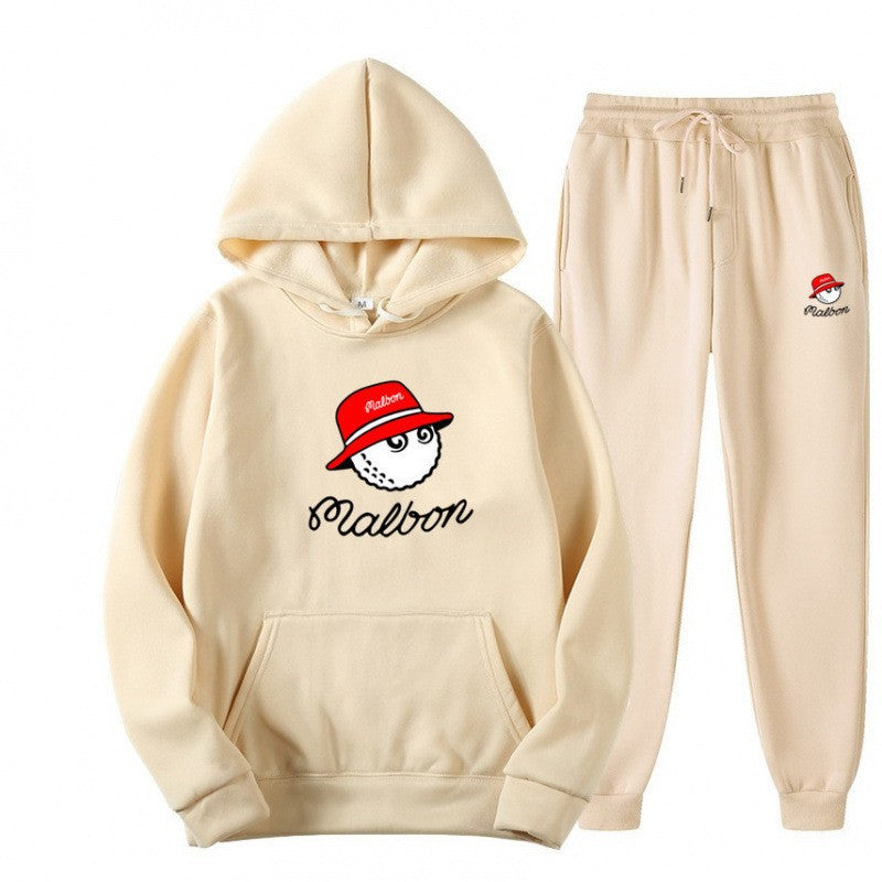 Kvinders fritids hoodie sæt med legende grafisk design og praktiske lommer Skovae