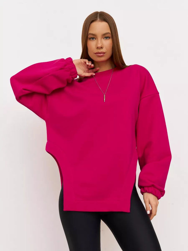 Dame Oversized Sweatshirt med unik skulderdetalje og afslappet pasform Stilla