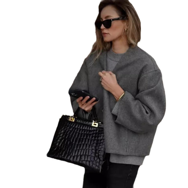 Dame Oversize Uld Blazer Stilla