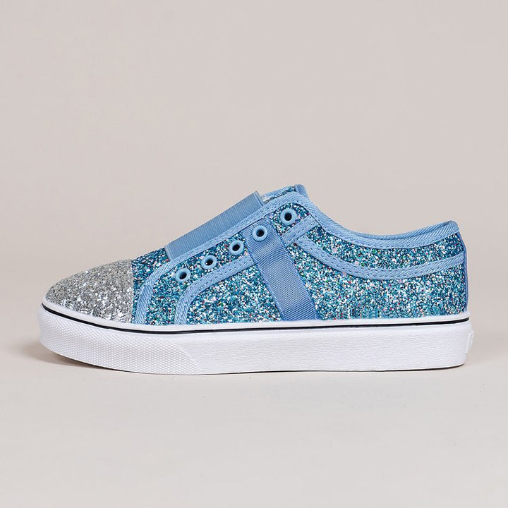 Dame Glitrende Sneakers med elastisk remdesign og skridsikker sål Stilla