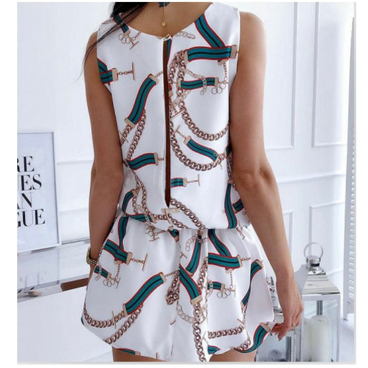 Dame Fritid Kædemønster Playsuit Stilla