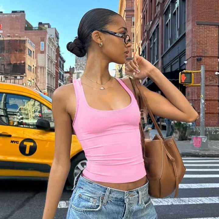 Dame Sporty tanktop med brede stropper Skovae