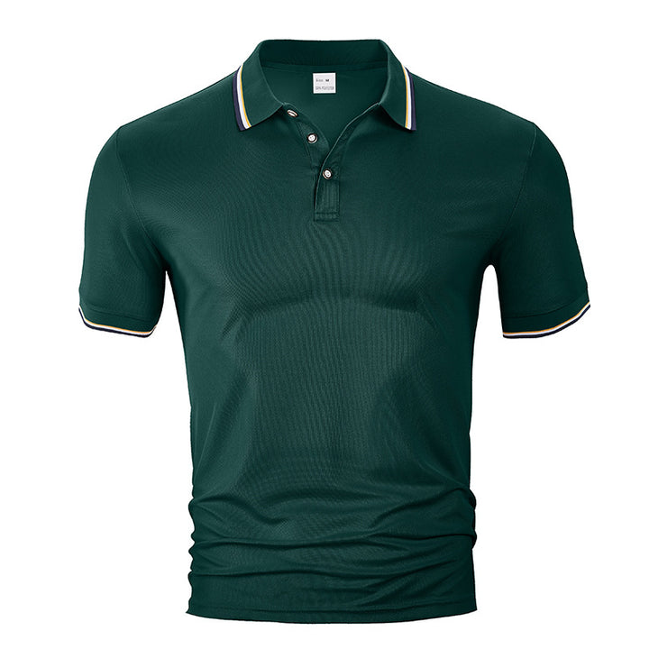 Herrer polo t-shirt med åndbar struktur og modige accenter Stilla