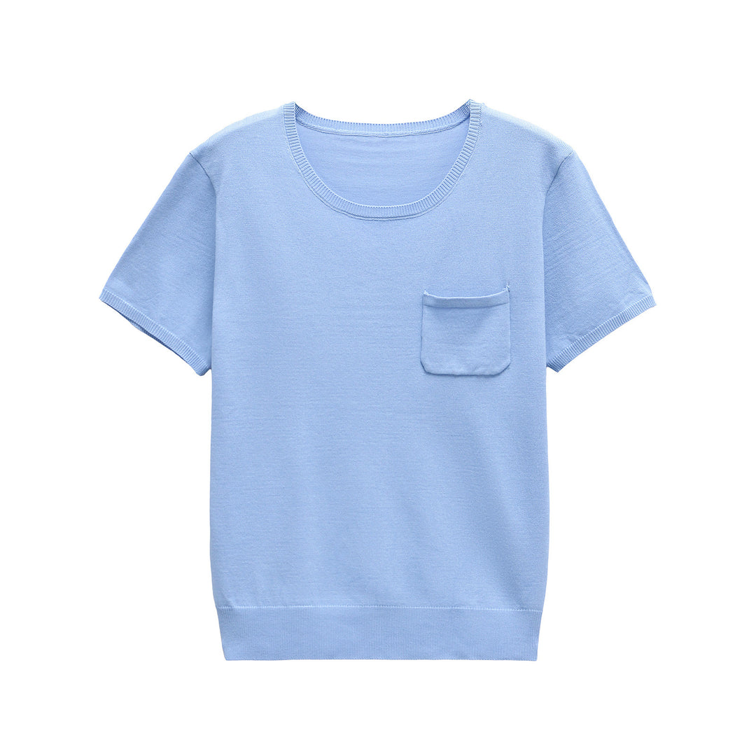 Femme Kortærmet Lomme T-shirt Stilla