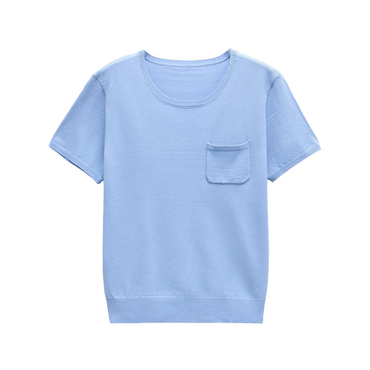 Femme Kortærmet Lomme T-shirt Stilla