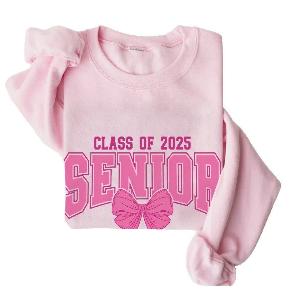 Kvinders sweatshirt med eksamensår og dekorativ sløjfe design Stilla