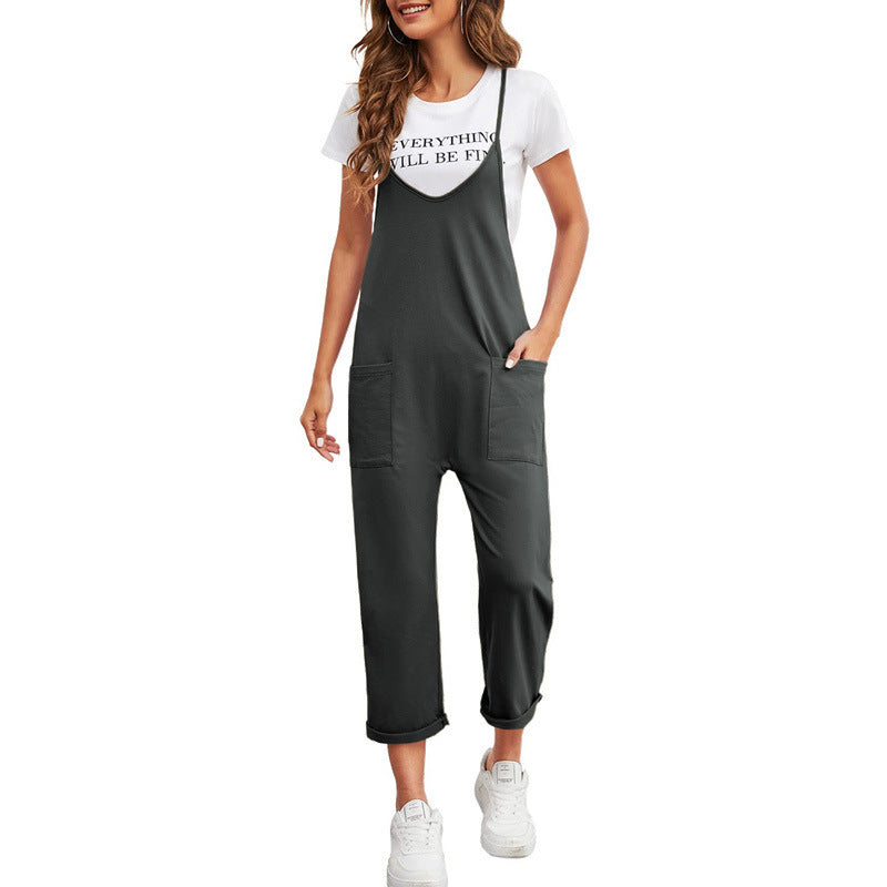 Dame Casual Overall med justerbare stropper og lommer Stilla