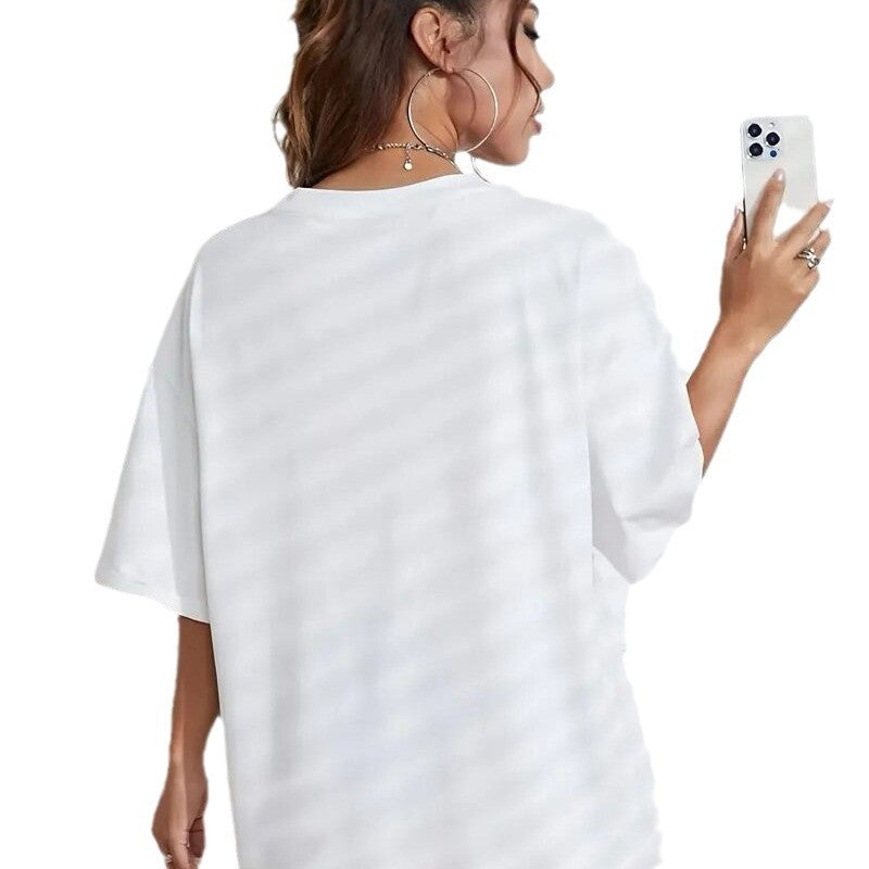 Dame T-shirt med humoristisk kaffemotiv Stilla