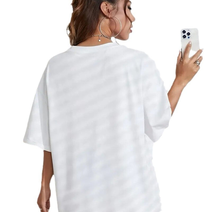 Dame T-shirt med humoristisk kaffemotiv Stilla