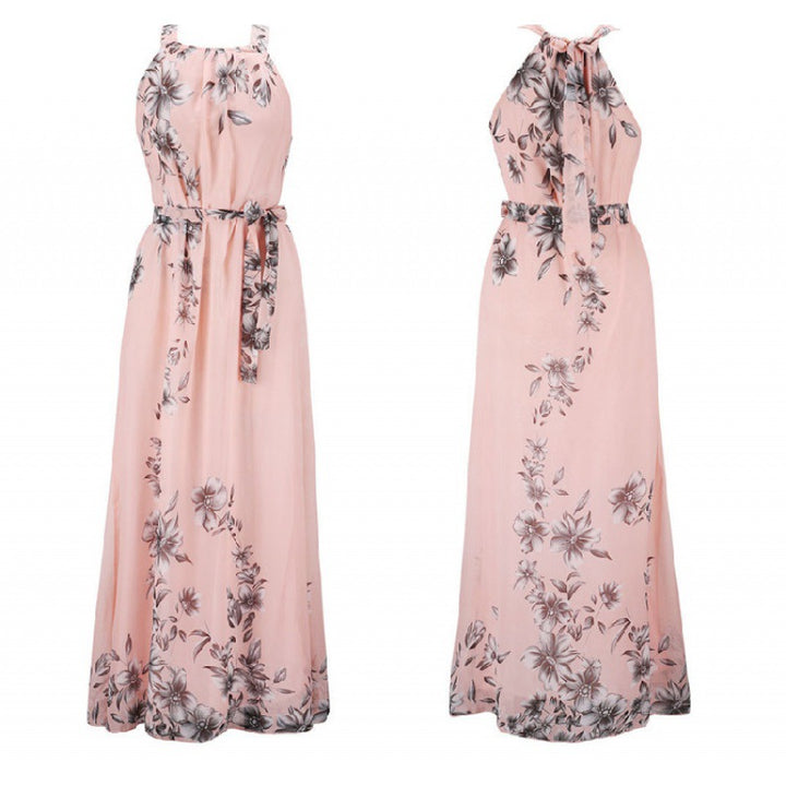 Kvinders maxi kjole med blomstermønster og off-the-shoulder halsudskæring Stilla